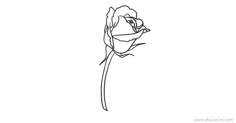 玫瑰花儿童画怎么画 玫瑰花简笔画步骤