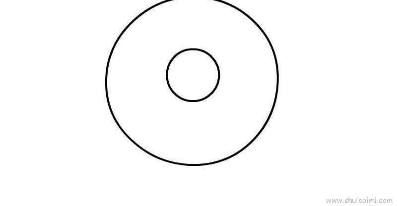甜甜圈儿童画怎么画 甜甜圈简笔画顺序