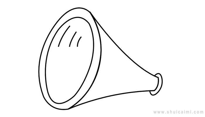​喇叭简笔画怎么画 ​喇叭简笔画图片