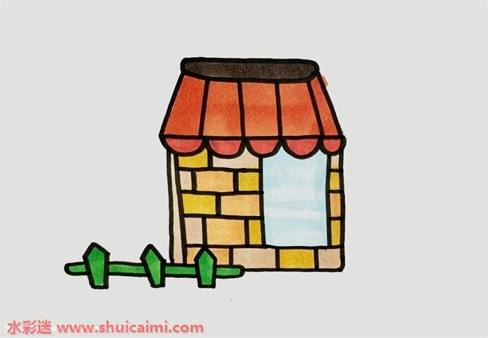 商店怎么画 商店简笔画简单彩色