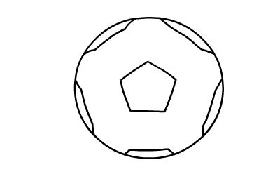 足球简笔画图片大全 足球简笔画. 步骤