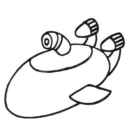 潜艇简笔画 军用潜艇简笔画