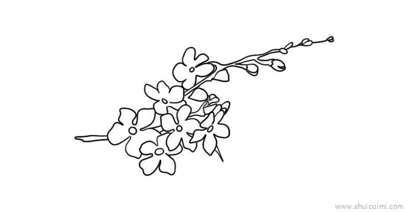 樱花儿童画怎么画 樱花简笔画简单