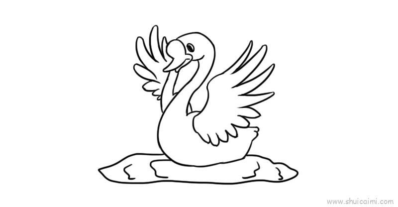 大白鹅儿童画怎么画 大白鹅简笔画好看