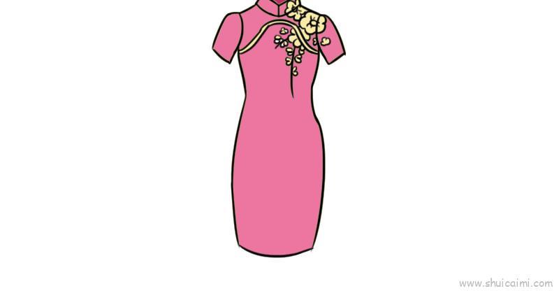旗袍儿童画怎么画 旗袍简笔画简单