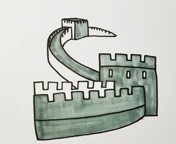 长城简笔画图片大全 万里长城简笔画图片大全