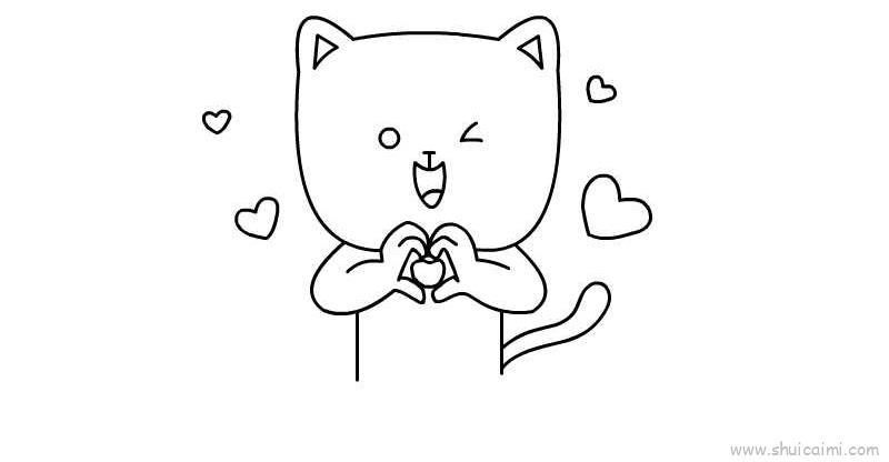 爱心发射儿童画怎么画 爱心发射简笔画顺序