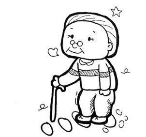 老人的简笔画图片大全 老人简笔画图片大全 人物