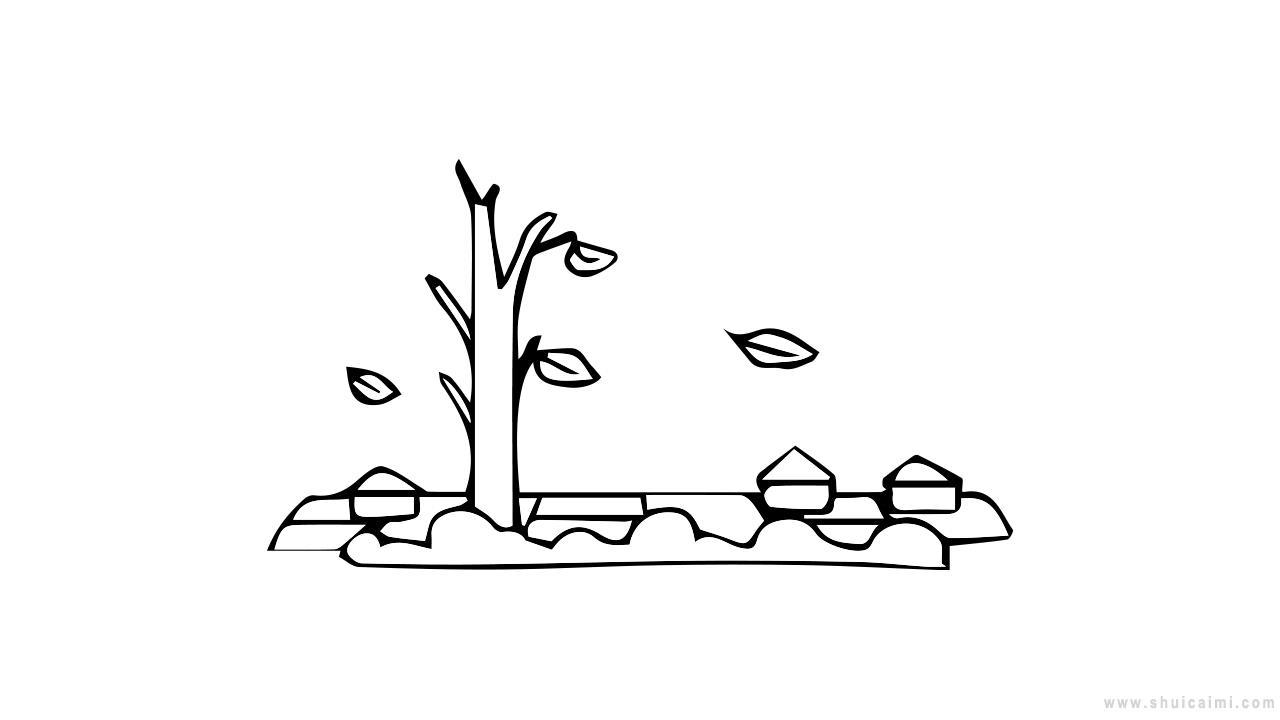 秋天风景简笔画怎么画 秋天风景简笔画步骤