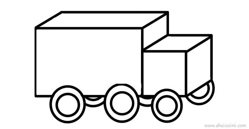 卡车儿童画怎么画 卡车简笔画图片大全