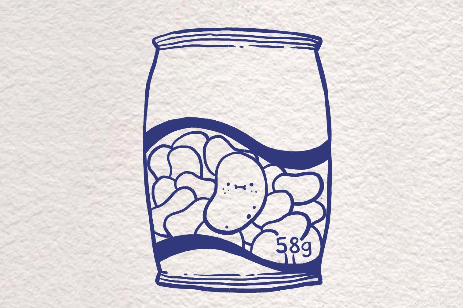 一袋薯片怎么画 一袋薯片简笔画图片大全带颜色