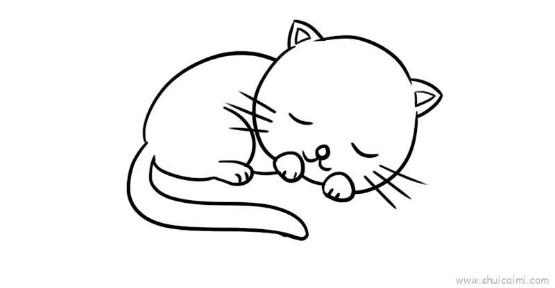 小花猫儿童画怎么画 小花猫简笔画步骤