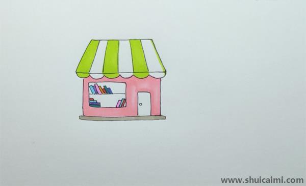 书店儿童画怎么画 书店简笔画好看