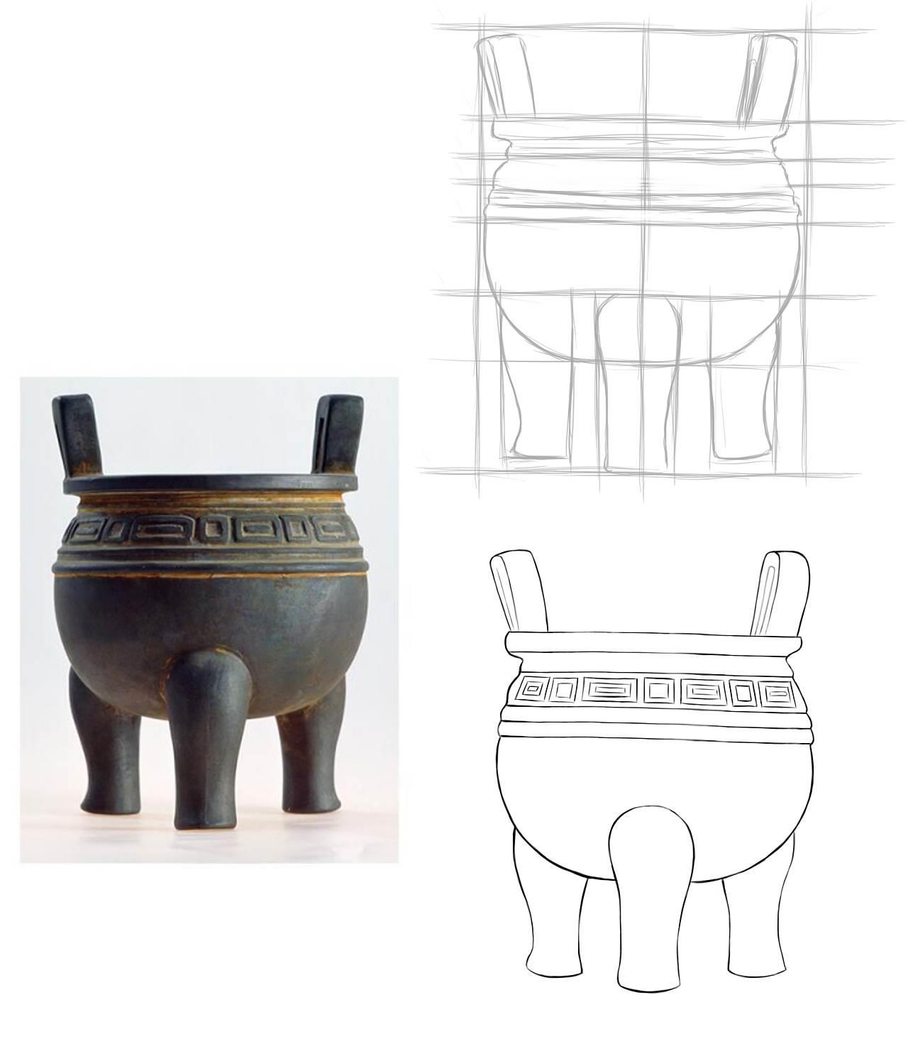 青铜器简笔画 青铜器简笔画图片大全彩色