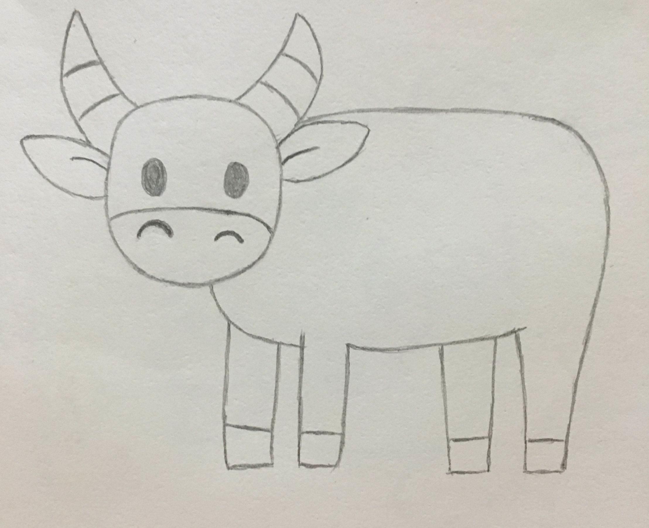 小牛简笔画 小牛简笔画图片可爱