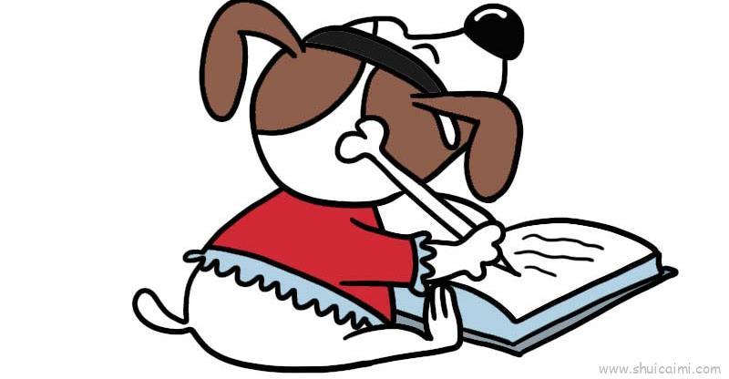 爱学习儿童画怎么画 爱学习简笔画图片