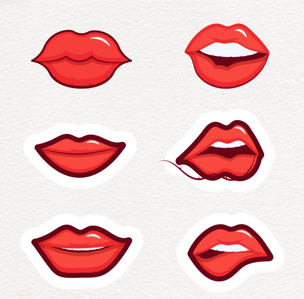 嘴唇的简笔画图片大全 嘴唇的简笔画图片大全大图