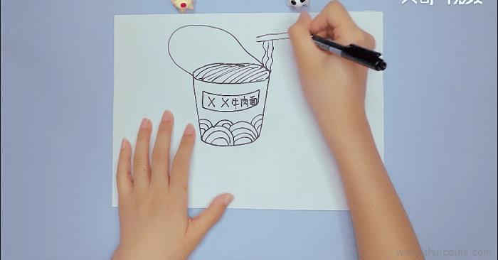 方便面儿童画怎么画 方便面简笔画图片