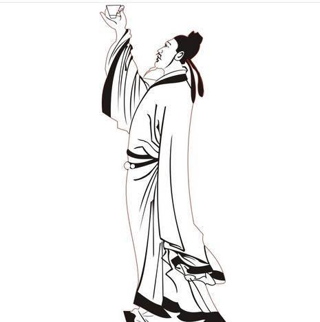 李白简笔画 李白简笔画王者荣耀帅气