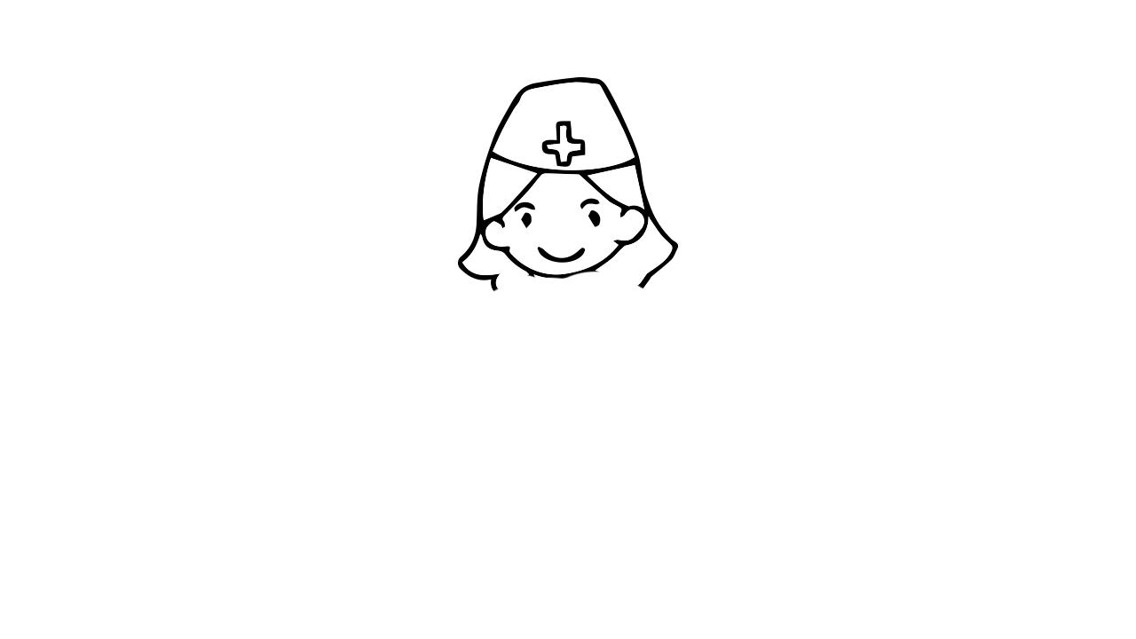 护士的简笔画怎么画 护士简笔画图片大全