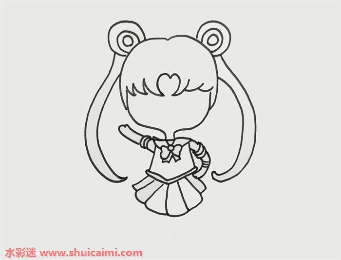 好看的简笔画月亮公主怎么画?