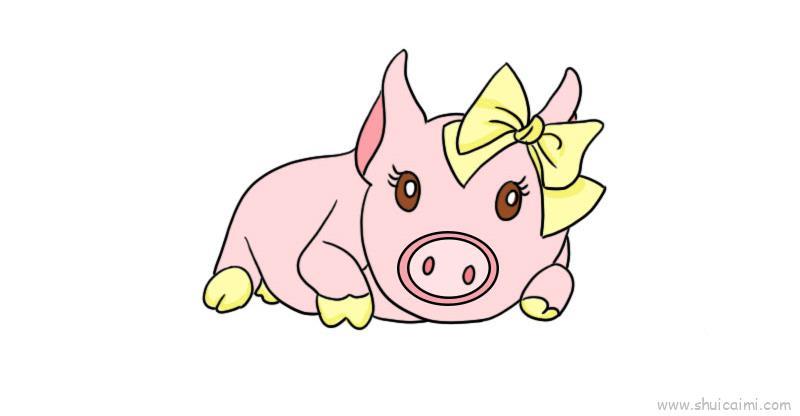 小香猪儿童画怎么画 小香猪简笔画顺序