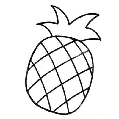 菠萝简笔画 菠萝简笔画法