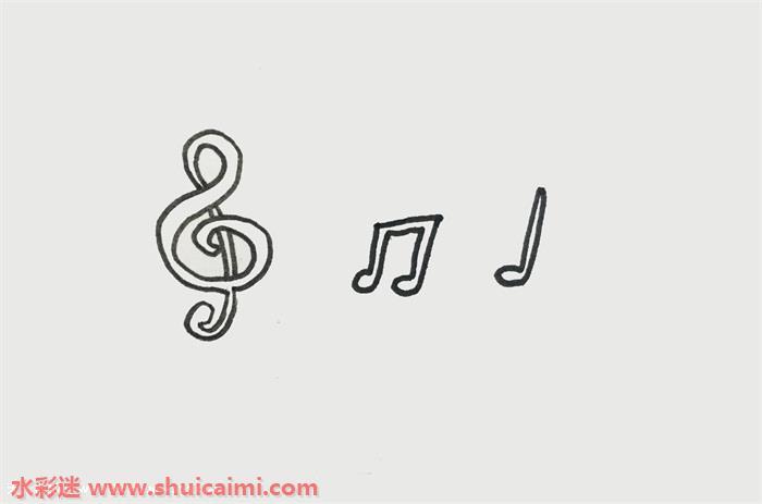 七个音符怎么画 七个音符简笔画图片大全带颜色