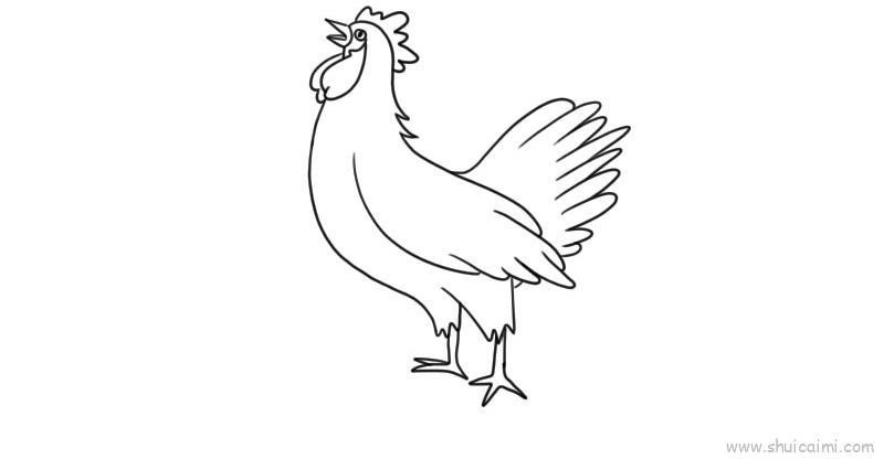 公鸡儿童画怎么画 公鸡简笔画画法