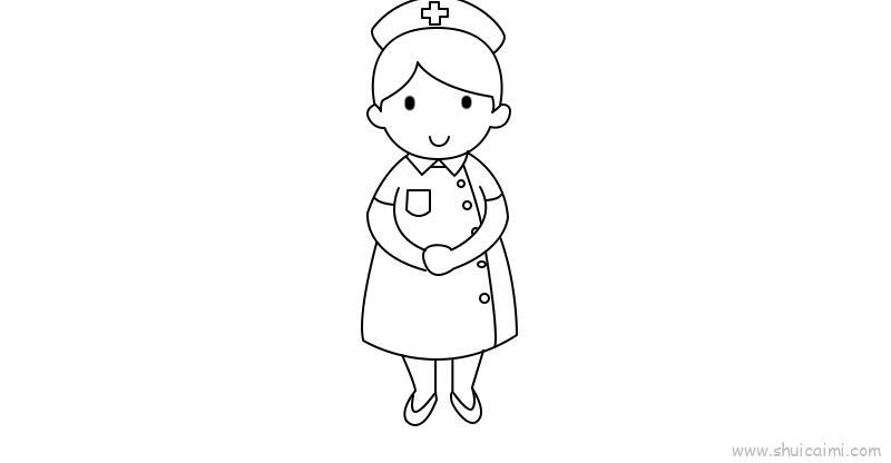 粉色护士儿童画怎么画 粉色护士简笔画画法