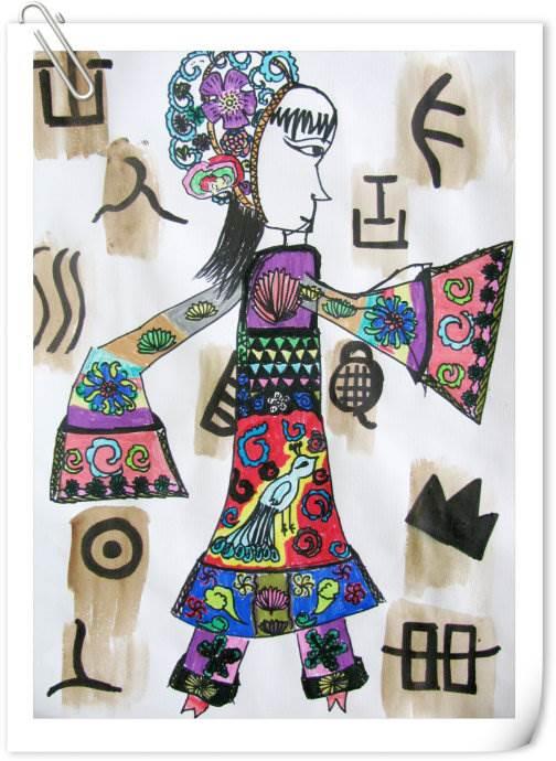 皮影简笔画 皮影简笔画图片大全简易