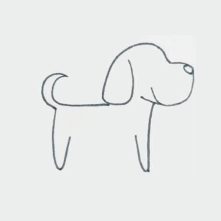 斑点狗简笔画 可爱斑点狗简笔画