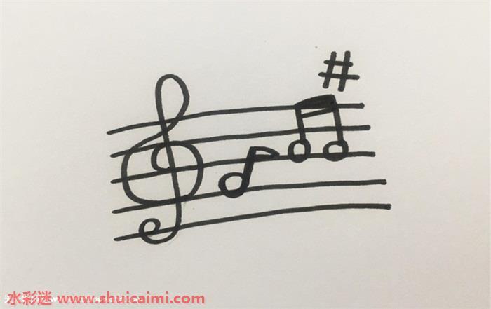 乐谱怎么画 乐谱简笔画简单又漂亮彩色