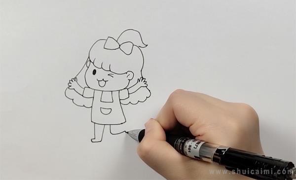 小女孩简笔画怎么画 小女孩简笔画画法