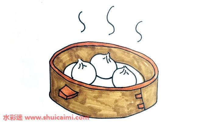 包子怎么画 包子简笔画简单又漂亮彩色