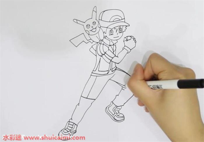 小智和皮卡丘怎么画 小智和皮卡丘简笔画图片大全