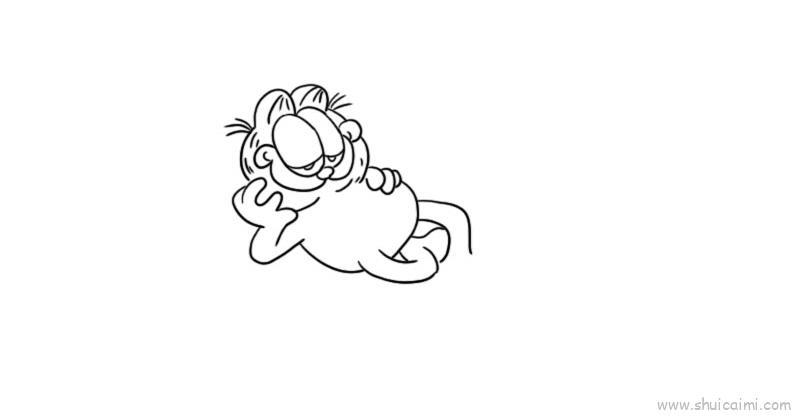 加菲猫儿童画怎么画 加菲猫简笔画图片大全