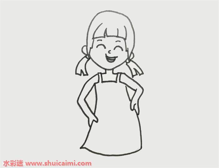 淘气包马小跳夏林果简笔画步骤教程