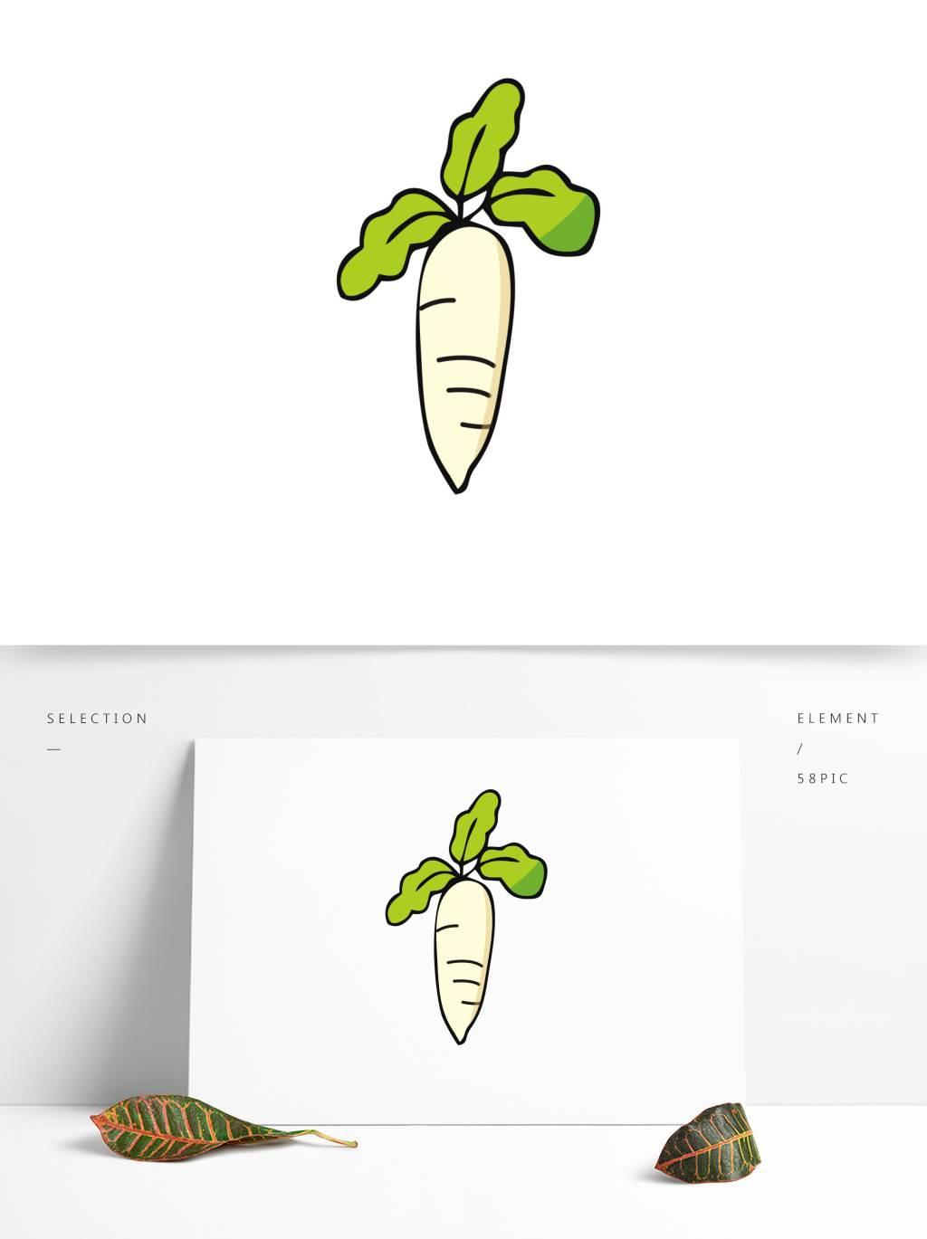 白萝卜简笔画 白萝卜简笔画图片