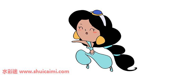茉莉公主怎么画 茉莉公主简笔画图片