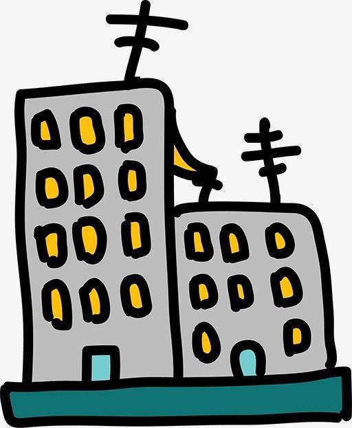 楼房的简笔画图片大全 楼房的简笔画图片大全彩色