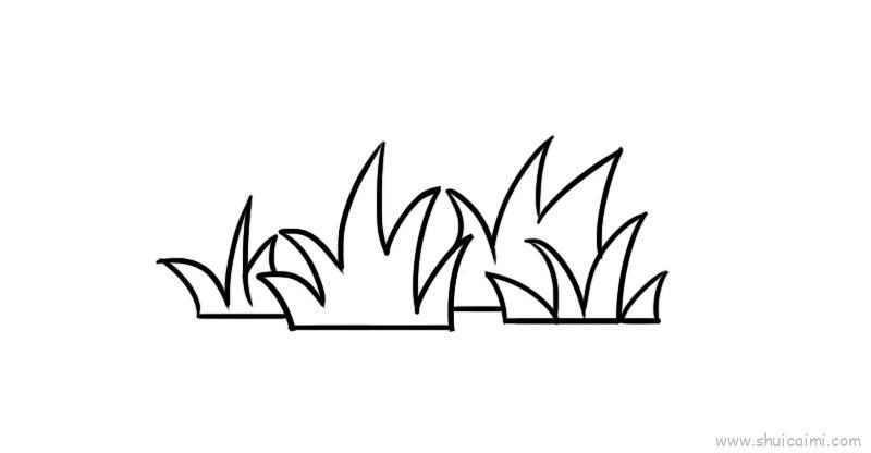 草丛儿童画怎么画 草丛简笔画图片
