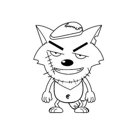 狼简笔画 狼简笔画儿童画