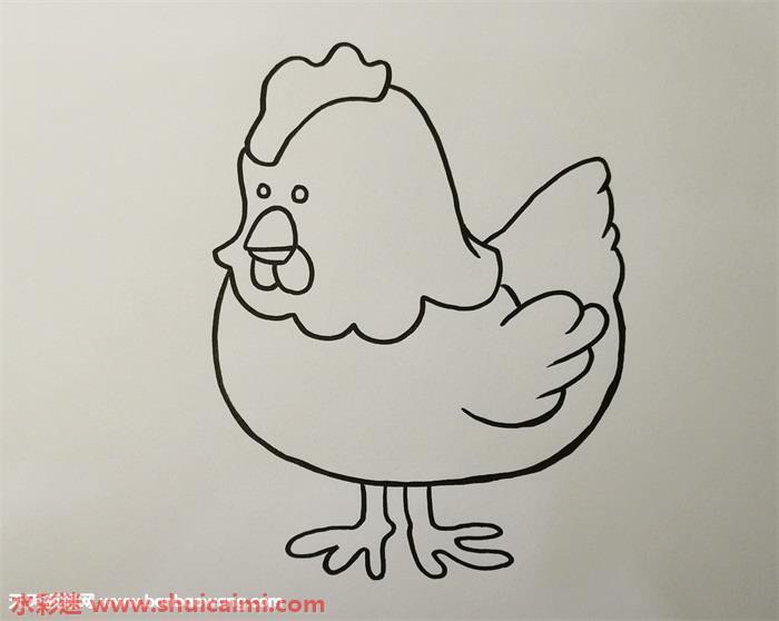 母鸡怎么画 母鸡简笔画彩色
