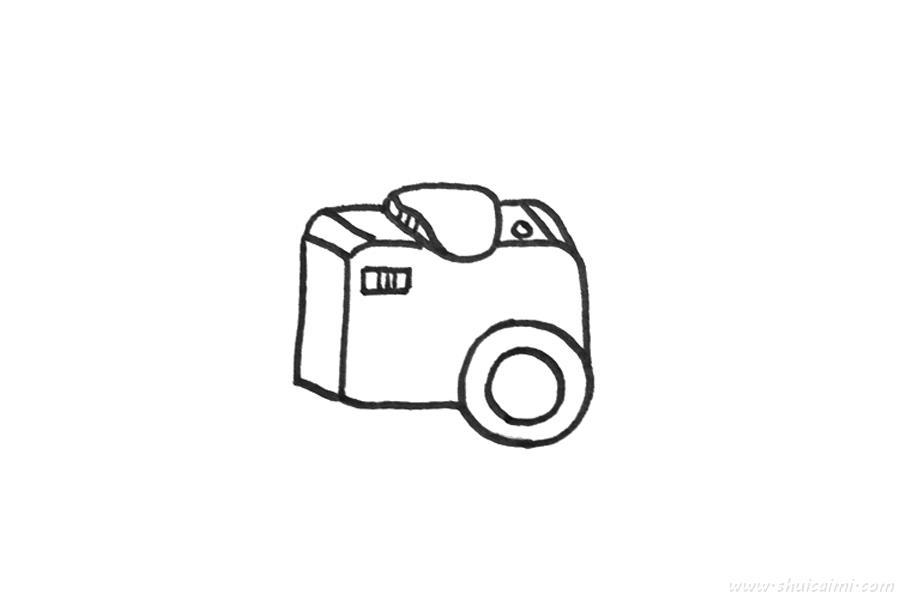 照相机怎么画 照相机简笔画图片带颜色