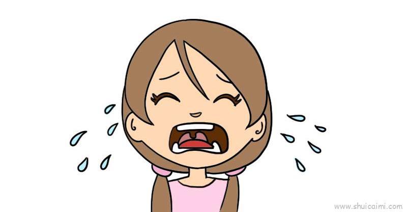 哭脸儿童画怎么画 哭脸简笔画简单又好看