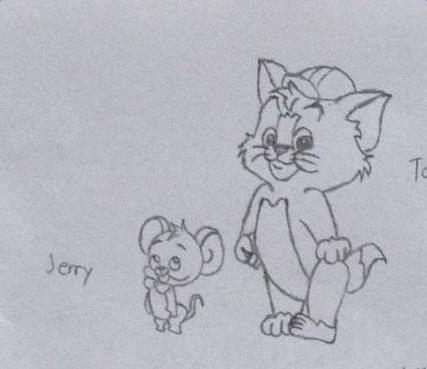 猫和老鼠简笔画 猫和老鼠简笔画图片