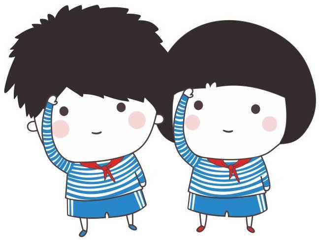 戴红领巾的小孩简笔画 戴红领巾的小孩简笔画一男一女