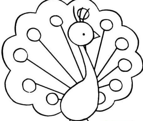 孔雀简笔画 孔雀简笔画图片大全