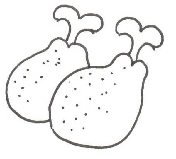 鸡腿简笔画 鸡腿简笔画彩色